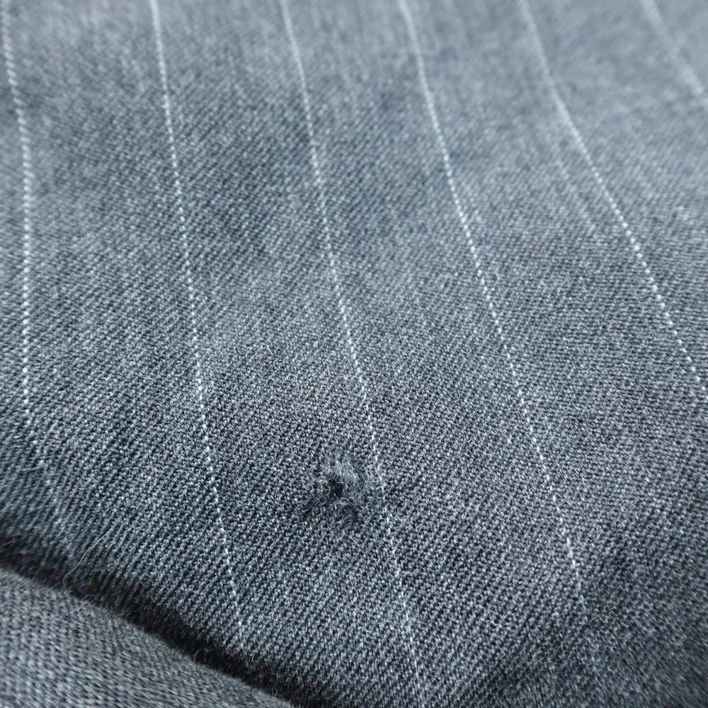 Ralph Lauren Pants Mens 32X30 Gray Wool Pinstripe Dress Trouser Pleated Cuffed
